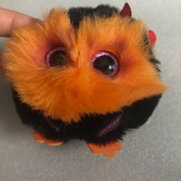 Ty Puffies (Beanie Balls) - WHODINI the 2023 Halloween Orange Owl (3 inch) - Picture 10 of 12